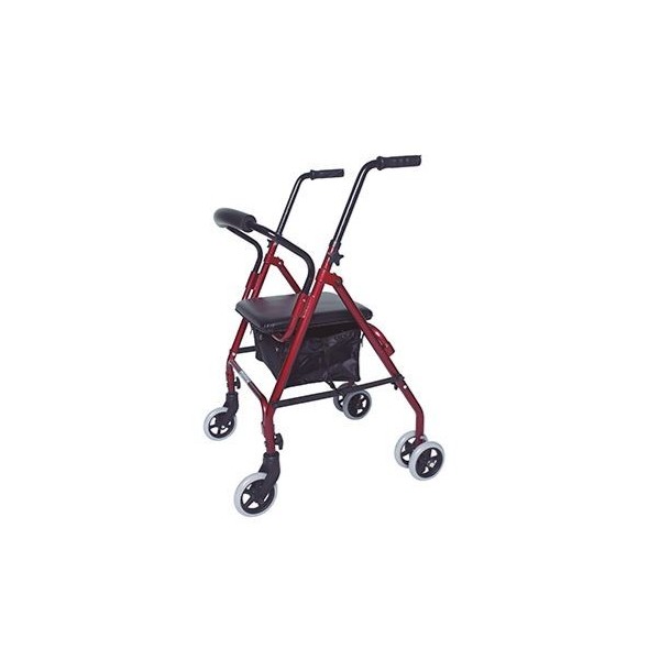 ANDADOR ROLLATOR FRENO PUSH ROJO A221KD PRIM