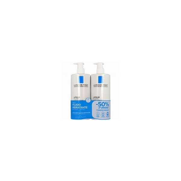 LA ROCHE POSAY LIPIKAR FLUIDO HIDRATANTE 750 ML DUPLO 2ª UN 50% DTO