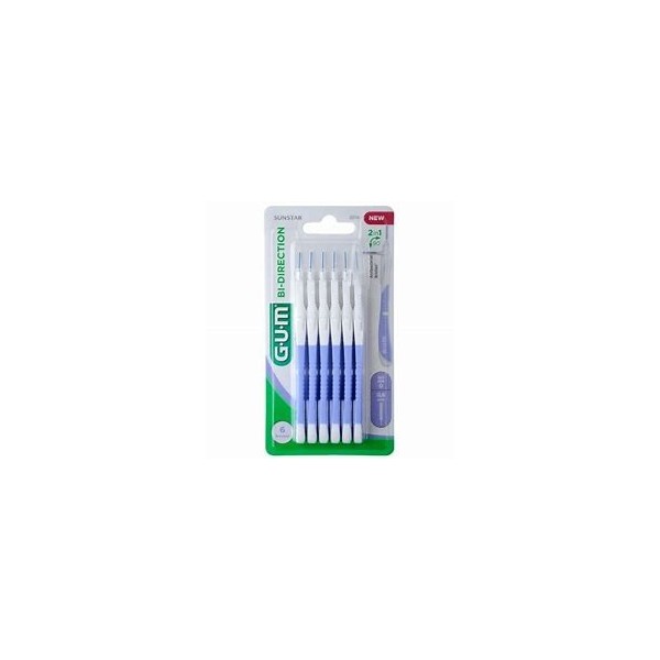 CEPILLO INTERDENTAL GUM 2014 BI-DIRECTION 6 UNIDADES 0,6 MM