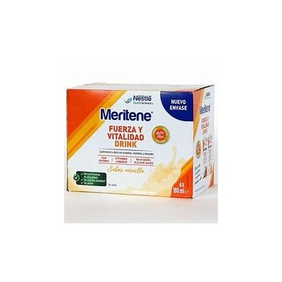 MERITENE FUERZA Y VITALIDAD DRINK 6 BOTELLAS 180 ML SABOR VAINILLA