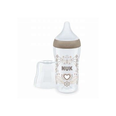 BIBERON PP SILICONA NUK PERFECT MATCH FLUJO M 1 UNIDAD 260 ml CORAZON