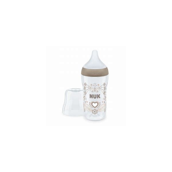 BIBERON PP SILICONA NUK PERFECT MATCH FLUJO M 1 UNIDAD 260 ml CORAZON