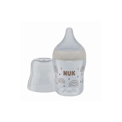 BIBERON PP SILICONA NUK PERFECT MATCH FLUJO S 1 UNIDAD 150 ml ARCOIRIS