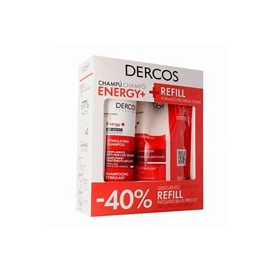 DERCOS PACK CHAMPU ANTICAIDA 400ML + RECARGA 500ML