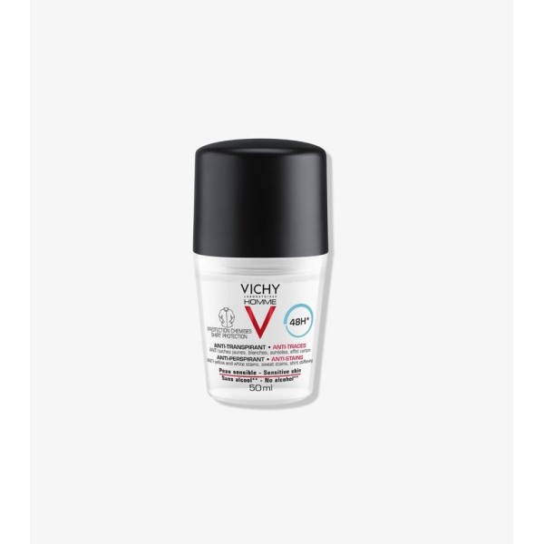 VICHY HOMME ANTITRANSPIRANTE ANTIMANCHAS HOMBRE 1 ROLL ON 50 ML