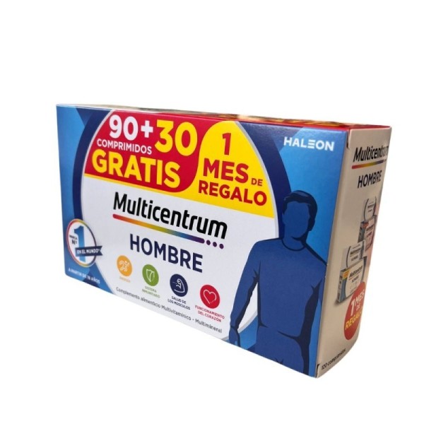MULTICENTRUM HOMBRE 90 COMPRIMIDOS + 30 COMPRIMIDOS PACK PROMOCIONAL