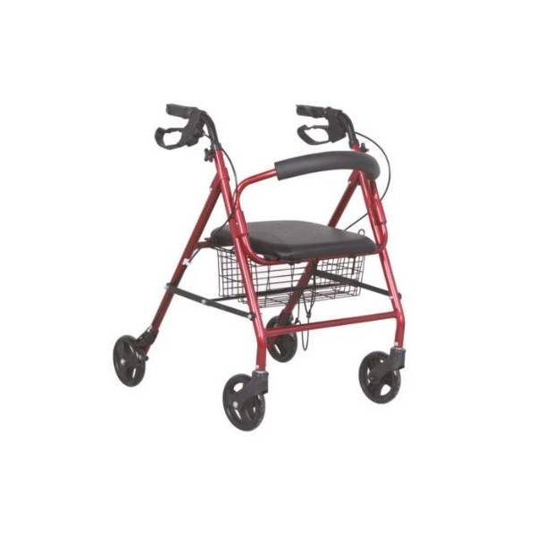 ANDADOR ROLLATOR ALUMINIO GRANATE U352 C/FRENO PRIM