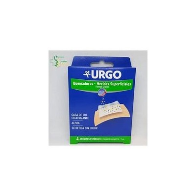 URGO QUEMADURAS HERIDAS SUPERFICIALES 4 APOSITOS FORMATO GRANDE