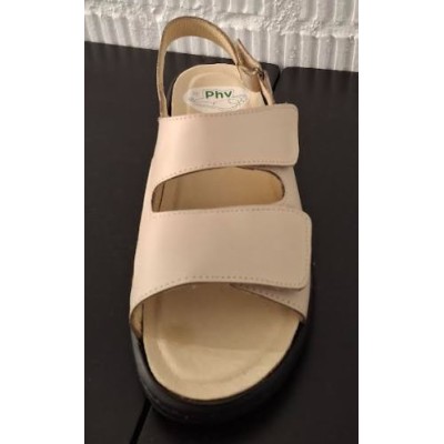 SANDALIA C/CORREA Y JUANETERA BEIG MOD.6041 SENZA T/38