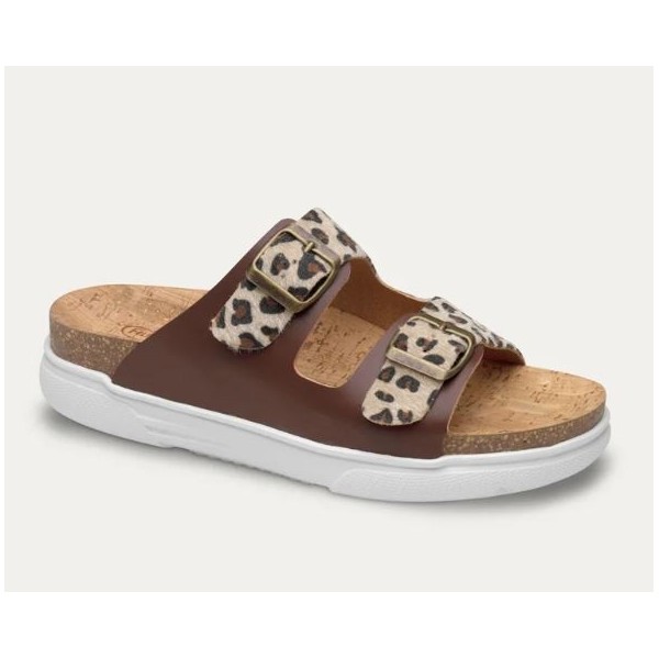 SANDALIA BELONA LEOPARDO FELIZ CAMINAR T/41