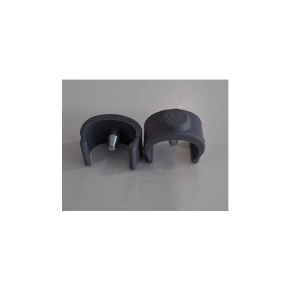 GANCHO/CLIP CODO BASTON INGLES GRIS 22MM FORTA