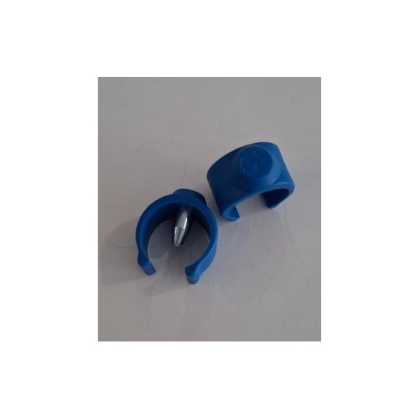 GANCHO/CLIP CAÑA BASTON INGLES AZUL 22MM FORTA