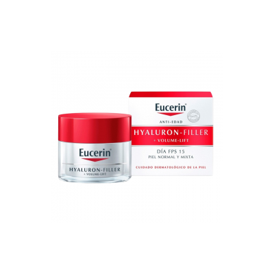 EUCERIN HYALURON FILLER VOLUME LIFT DIA CREMA FACIAL DE DIA FPS 15 PIEL NORMAL Y MIXTA 1 ENVASE 50 m