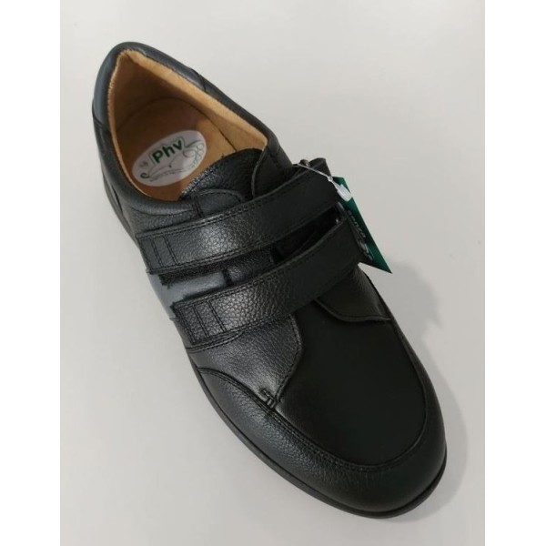 ZAPATO CABALLERO 2 VELCROS NEGRO REF1040 SENZA T/45