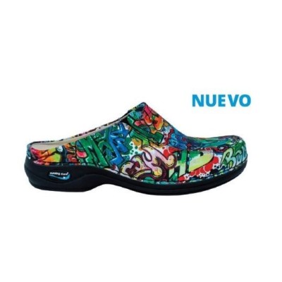 ZUECO WASH´GO C/ELASTICO PARIS -WG4F3 GRAFFITI T/39