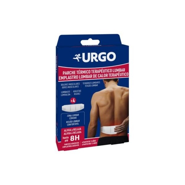 URGO PARCHE TERMICO TERAPEUTICO LUMBAR 4 UNIDADES
