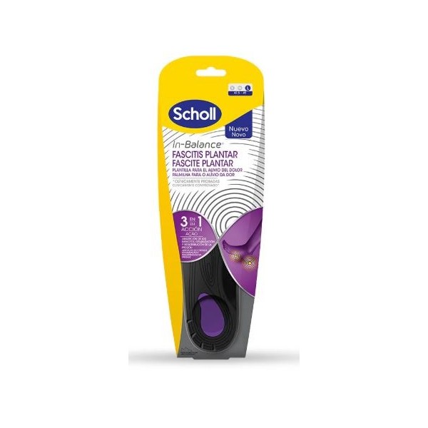PLANTILLAS FASCITIS PLANTAR SCHOLL IN-BALANCE 2 UNIDADES TALLA L