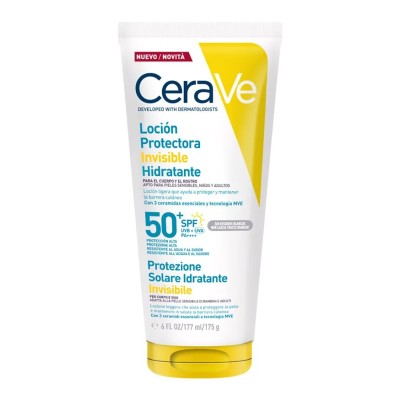 CERAVE LOCION PROTECTORA INVISIBLE HIDRATANTE SPF 50+ 177 ML