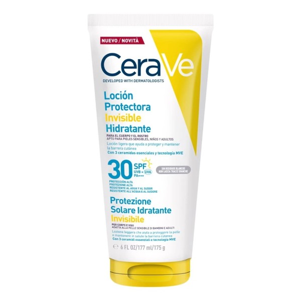 CERAVE LOCION PROTECTORA INVISIBLE HIDRATANTE SPF 30+ 177 ML