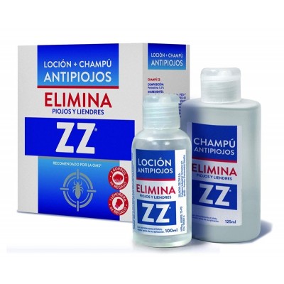 ZZ LOCION + CHAMPU ANTIPIOJOS 1 ENVASE 100 ML +125 ML