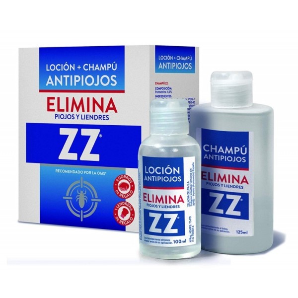 ZZ LOCION + CHAMPU ANTIPIOJOS 1 ENVASE 100 ML +125 ML