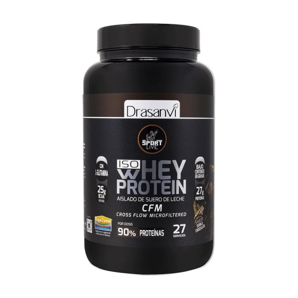 DRASANVI SPORT LIVE ISO WHEY PROTEIN AISLADO SABOR DOBLE CHOCOLATE 800 G
