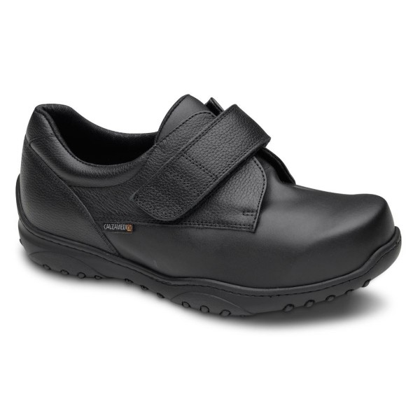 CALZADO CABALLERO VELCRO ELASTICO NEGRO 2101 CALZAMEDI T/42