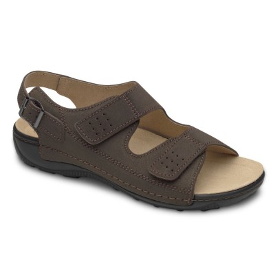SANDALIA CABALLERO CON TIRA TRASERA MARRON REF 2162-M CALZAMEDI T/45