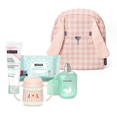SUAVINEX BABY MY LITTLE BACKPACK CONEJO 1 ENVASE BABY COLOGNE 100 ML + POMADA 1 TUBO 50 ML + TOALLIT