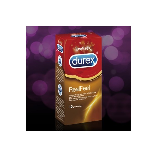 DUREX REAL FEEL PRESERVATIVO SIN LATEX 12 UNIDADES