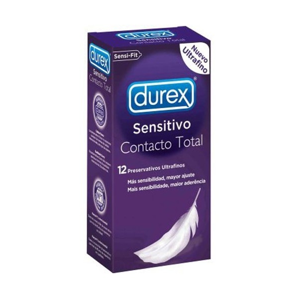 DUREX SENSITIVO CONTACTO TOTAL PRESERVATIVOS 12 UNIDADES