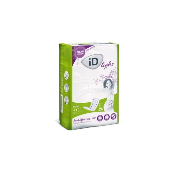 COMPRESA INCONTINENCIA ORINA LIGERA ID LIGHT ADVANCED MINI 20 UNIDADES