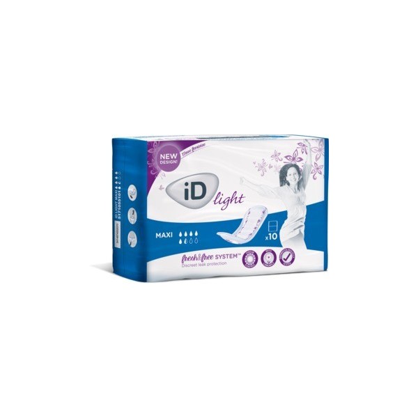 COMPRESA INCONTINENCIA ORINA LIGERA ID LIGHT ADVANCED MAXI 10 UNIDADES