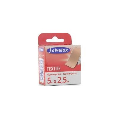 ESPARADRAPO SALVELOX TEXTIL CARNE 5M X 2,5 CM