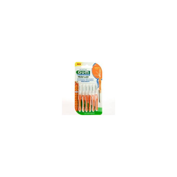 CEPILLO INTERDENTAL VIAJE GUM 1412 TRAV-LER ULTRAFINO 0.9 mm CILINDRICO 6 UNIDADES