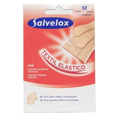 Salvelox Apósitos textiles elásticos Surtido de 3 tamaños 12ud