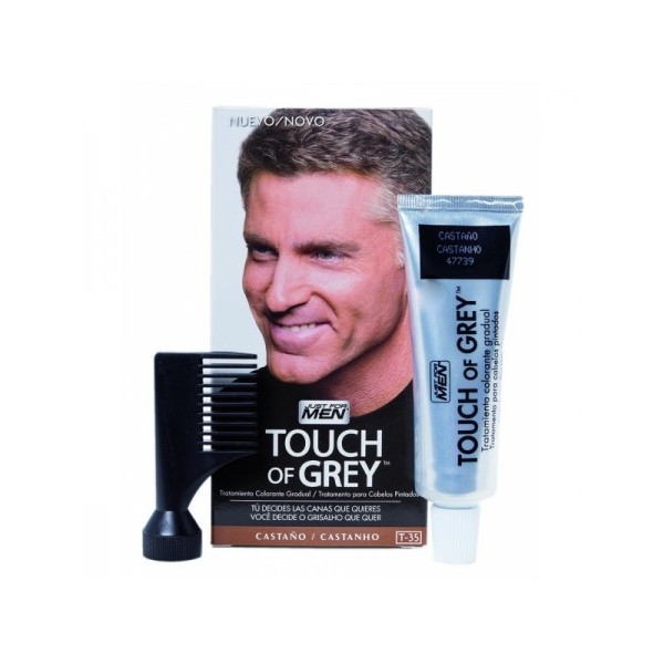 TOUCH OF GREY CASTAÑOS JUST FOR MEN 1 ENVASE 40 g TONO CASTAÑO CLARO MEDIO