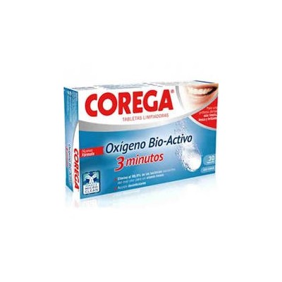 Corega oxigeno bioactivo 30 tab limpiadoras