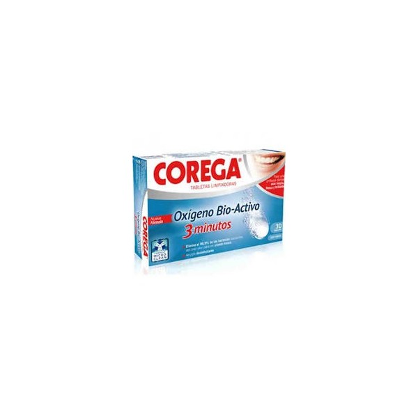 COREGA OXIGENO BIO-ACTIVO LIMPIEZA PROTESIS DENTAL 30 TABLETAS