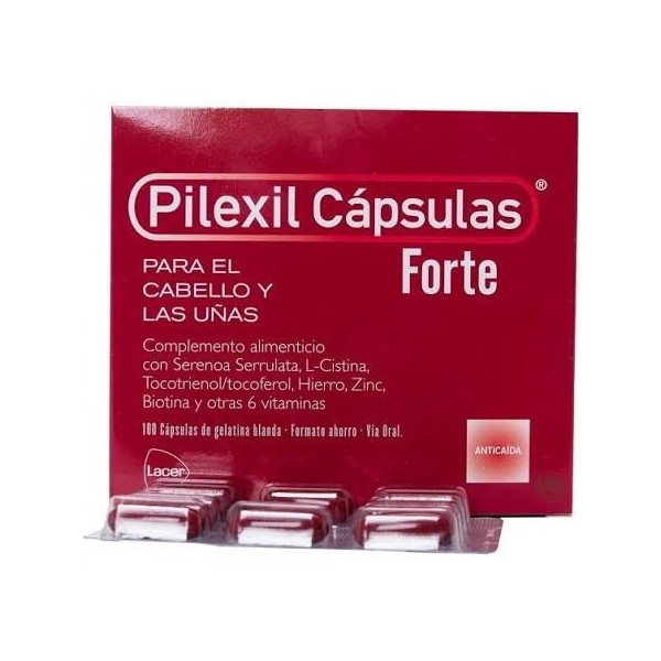 PILEXIL CAPSULAS FORTE CABELLO Y UÑAS 100 CAPSULAS