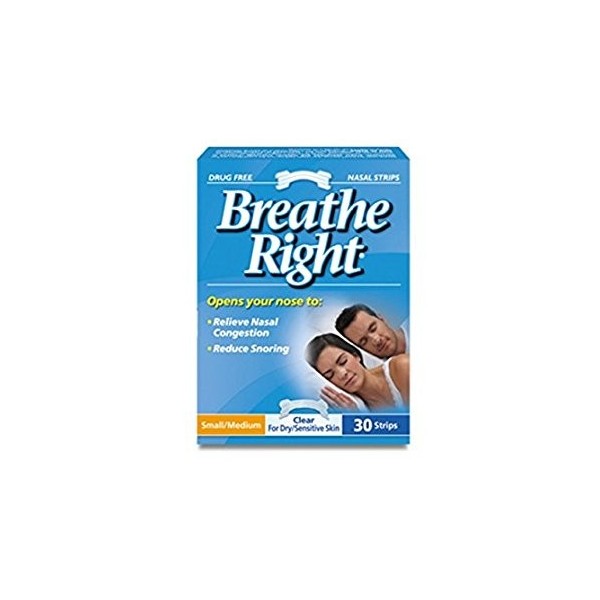 BREATHE RIGHT CLASICAS TIRA ADH NASAL 30 UNIDADES TALLA PEQUEÑA-MEDIANA