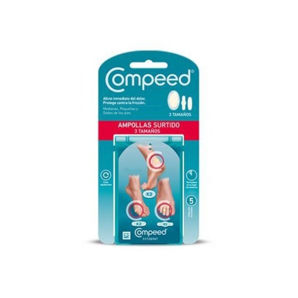 COMPEED AMPOLLAS HIDROCOLOIDE PACK MIXTO 5 UNIDADES