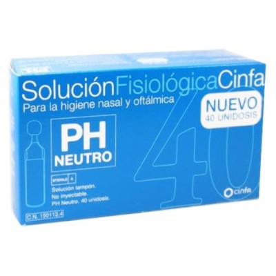 Cinfa solución fisiológica 5 ml 40 u