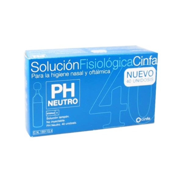 CINFA SOLUCION FISIOLOGICA 40 UNIDADES MONODOSIS 5 ml