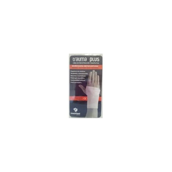 MUÑEQUERA METACARPIANA MEDILAST TRAUMA PLUS 1 UNIDAD TALLA UNICA COLOR BLANCO