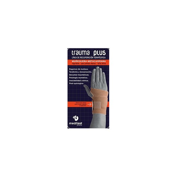 MUÑEQUERA METACARPIANA MEDILAST TRAUMA PLUS 1 UNIDAD TALLA UNICA COLOR BEIGE