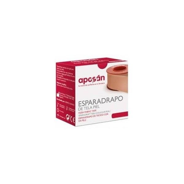 ESPARADRAPO APOSAN TELA 1 UNIDAD 5 m x 2,5 cm COLOR PIEL