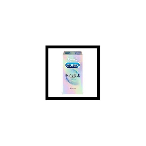 DUREX INVISIBLE EXTRA FINO EXTRA SENSITIVO PRESERVATIVOS 12 UNIDADES